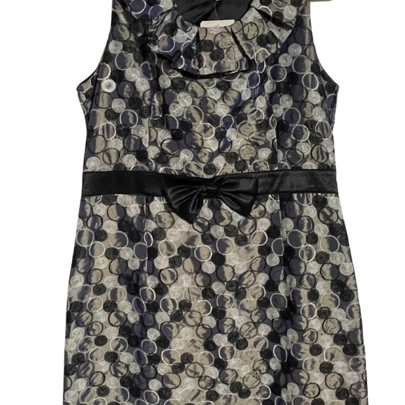 Young Essence Dresses & Skirts - Young Essence Elegant Embroidered Sleeveless Dress with Ruffled Neckline